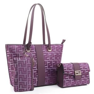 Women's Fashion Handbags - 3-Pc Pattern Tote Bag Set - Multiple Colors Available
